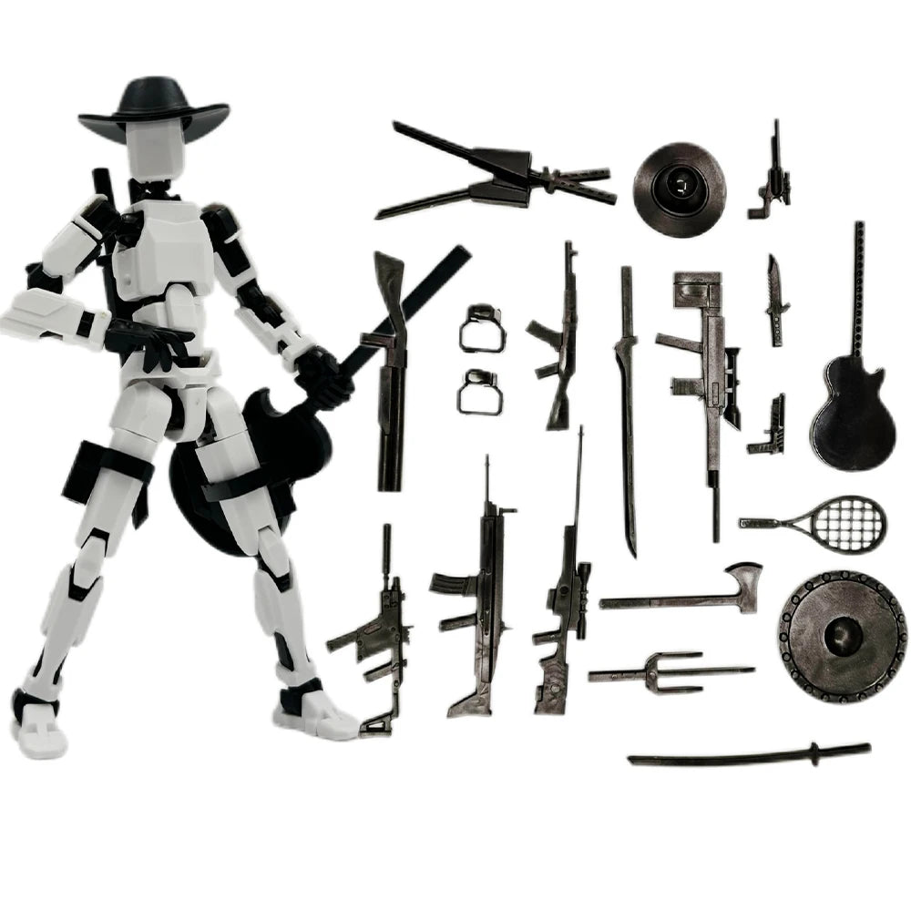 3D Printed Death/Swordsman Dummy 13 Action Figures Multi-Jointed Movable Lucky 13 Action Figure Nova 13 Action Figure for Gift