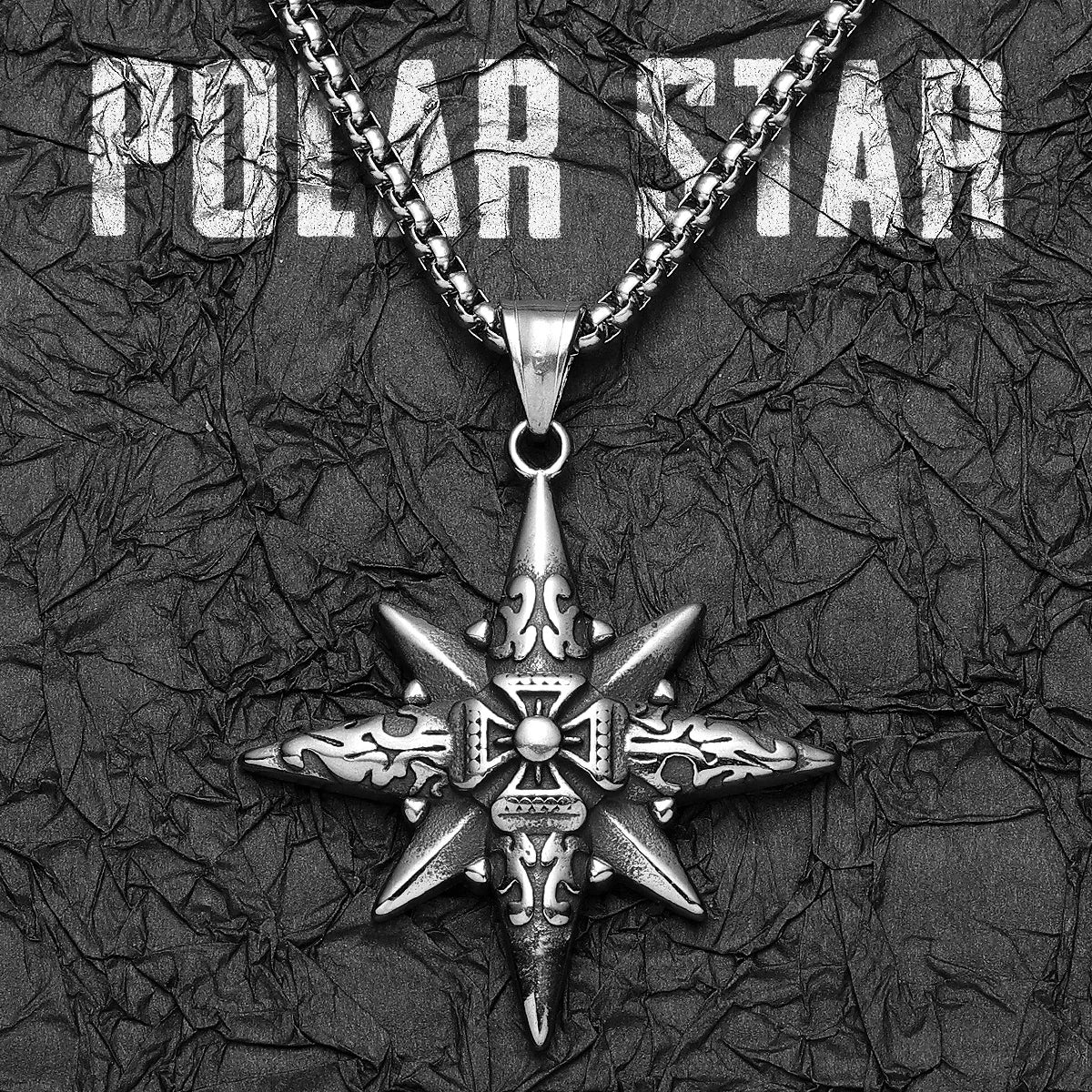 Simple Polar Star Compass Stainless Steel Men Necklaces Pendant Chain Punk For Women Fashion Jewelry Gifts Wholesale Dropshiping
