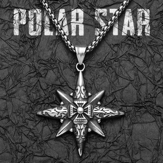 Simple Polar Star Compass Stainless Steel Men Necklaces Pendant Chain Punk For Women Fashion Jewelry Gifts Wholesale Dropshiping