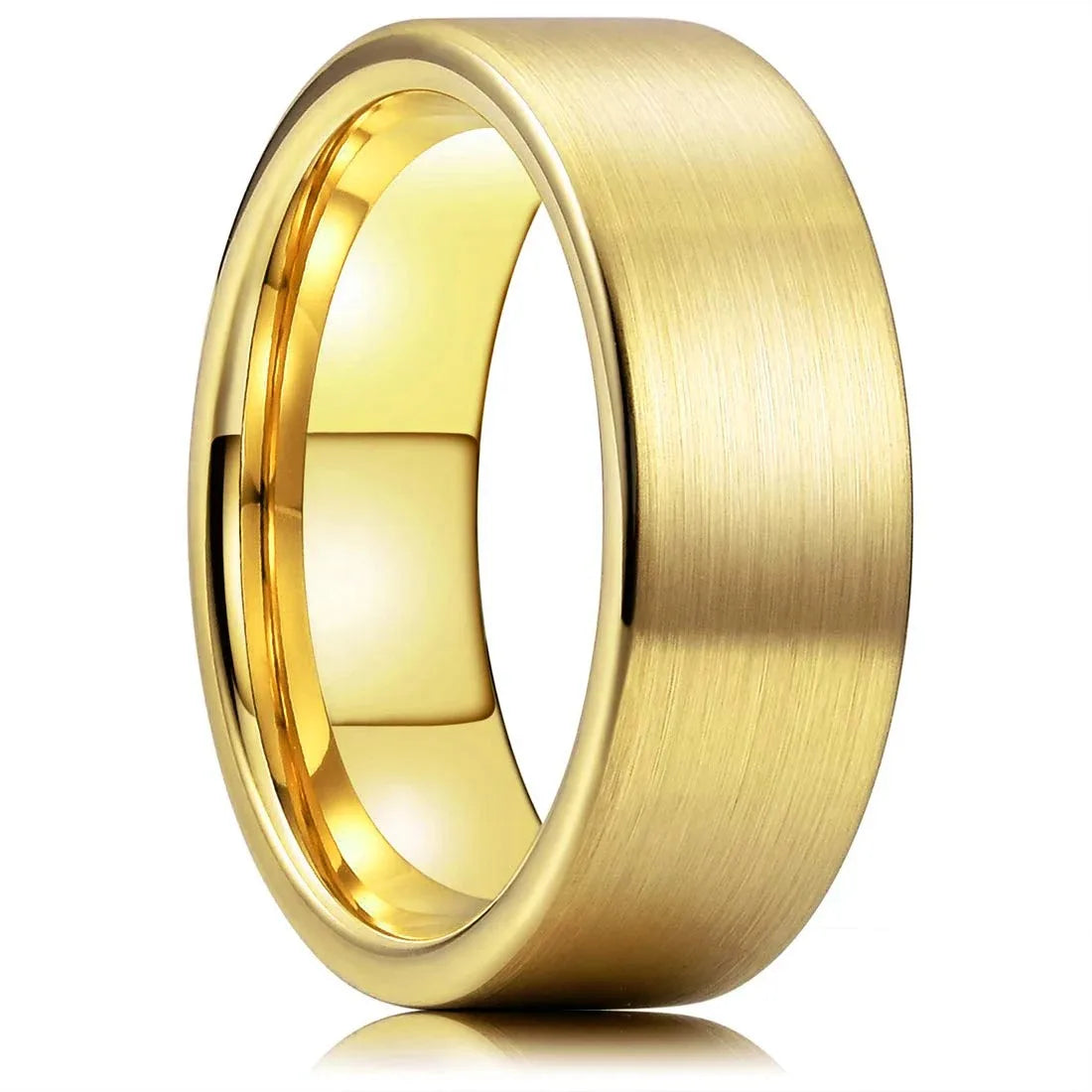 Simple 8mm Men Titanium Stainless Steel Rings Black Brushed Matte Finish Rings For Men Women Wedding Band Jewelry Drop Shipping