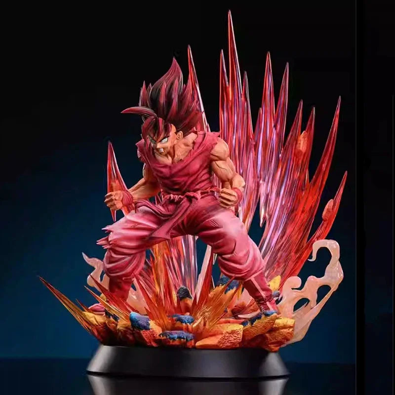 38cm Kaiouken Son Goku Figurine Dragon Ball Son Goku Action Figures PVC Anime Collection Model Toys Ornamen Birthday Gifts