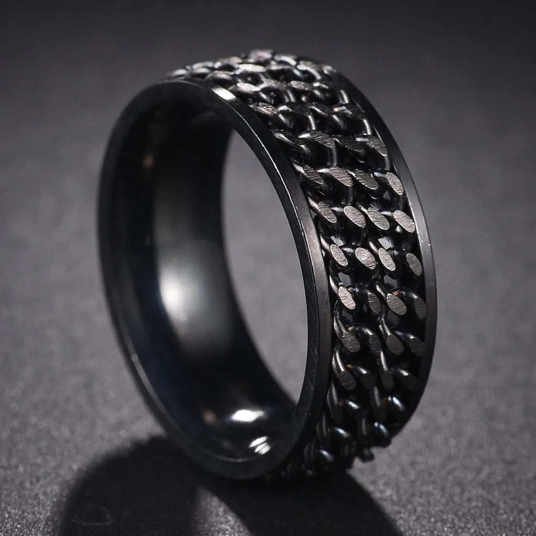 Fashion New 8mm Simple Men Ring Smooth Stainless Steel Blue Charms Rings Women's Couple Jewelry Gift Dropshipping