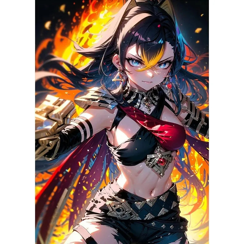 Anime Games Genshin Impact Role Poster Kokomi Yae Miko Dehya Yoimiya Furina Canvas Painting Modern Wall Art Picture Home Decor x