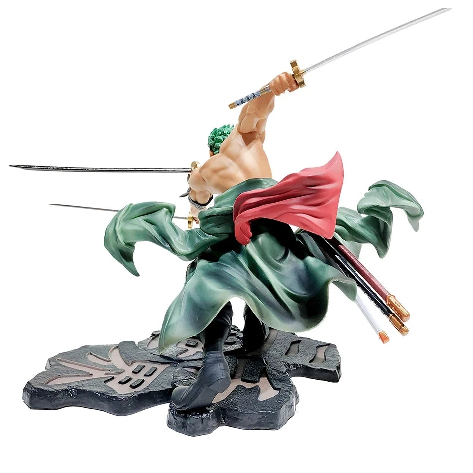 Hot One Piece 10cm Anime Figure GK Roronoa Zoro Three-blade Sa-maximum Manga Anime Statue Action Figure Collection Model Kid Toy