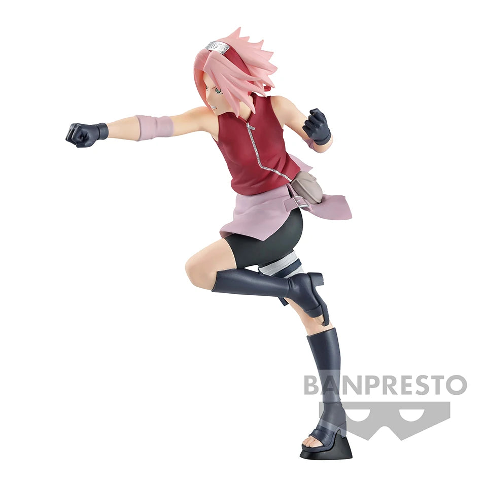 Original Genuine Bandai Banpresto VIBRATION STARS 16cm Haruno Sakura Action Figures PVC Toys For Children