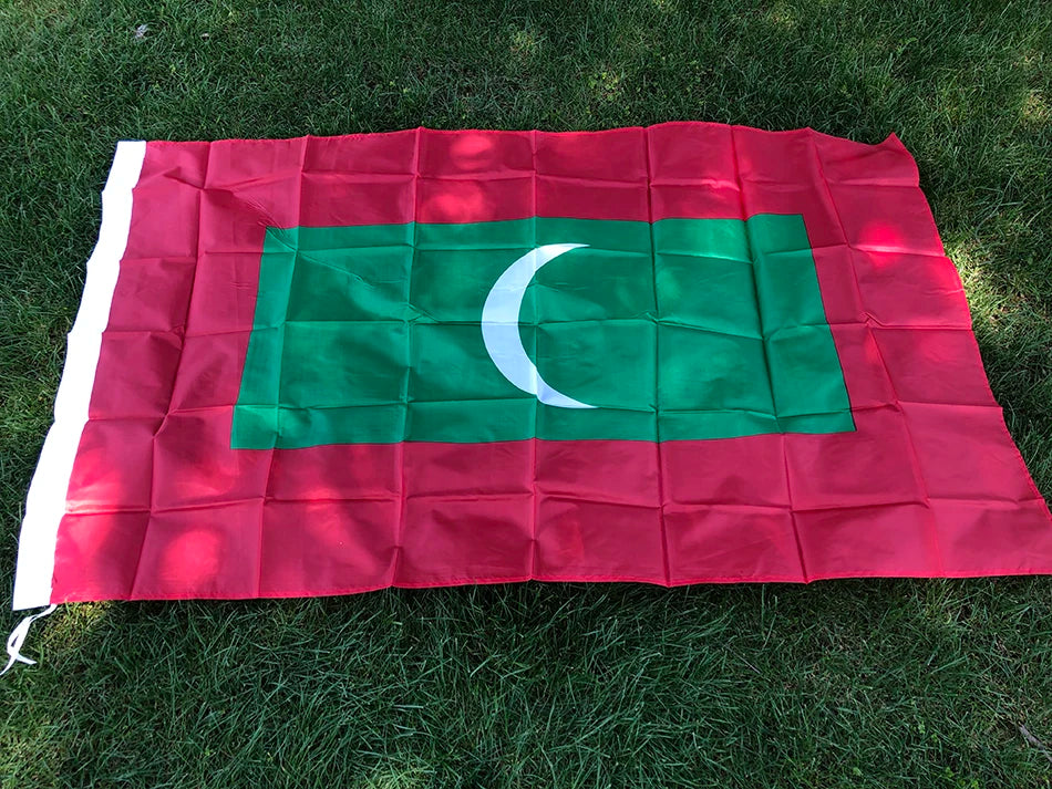 SKY FLAG  Maldives National flag 90*150cm High quality polyester double sided printing Hanging flag for HOME decoration