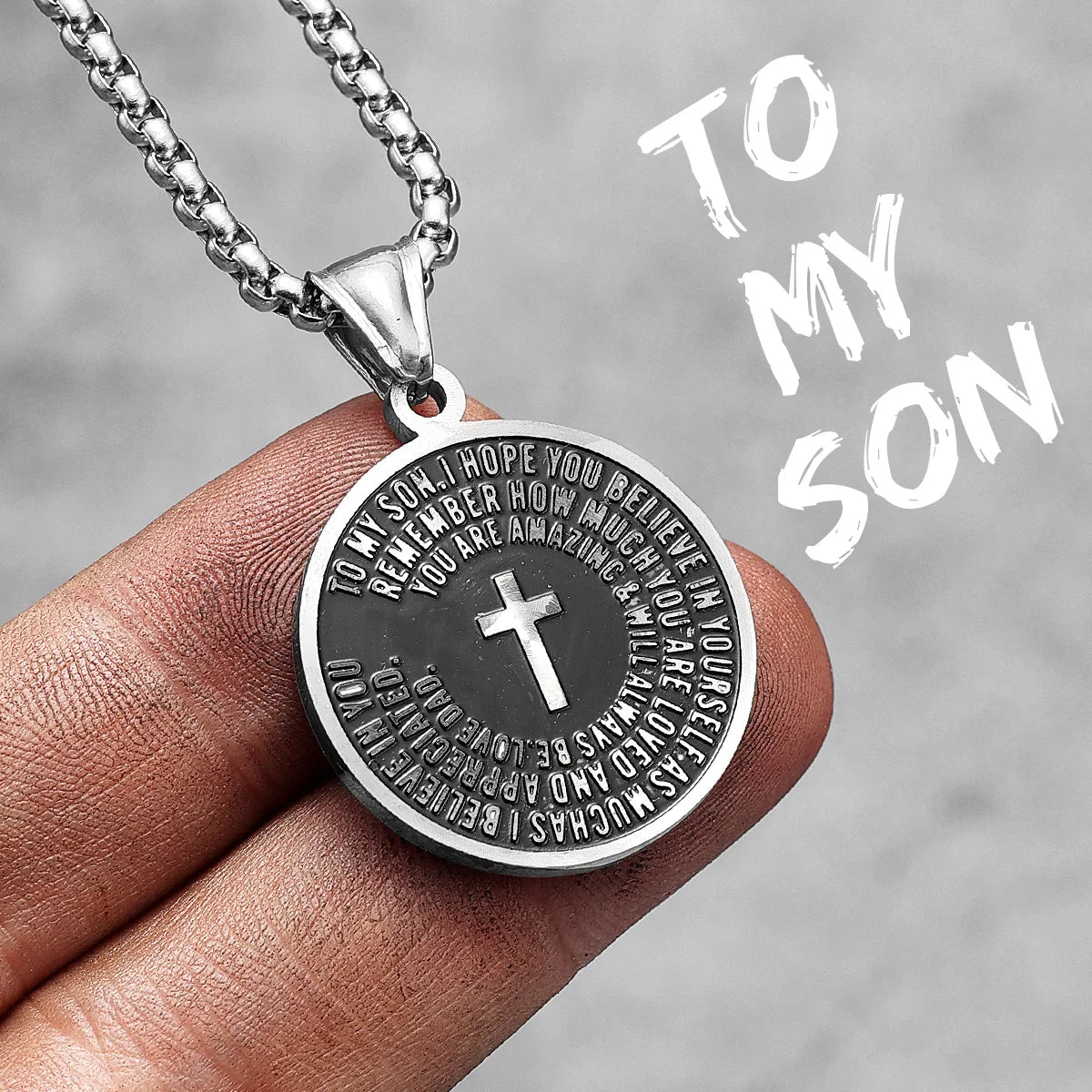 Paryer Hands Stainless Steel Men Necklaces Pendant Chain Cross Amulet Vintage New In For Women Fashion Jewelry Gifts Wholesale