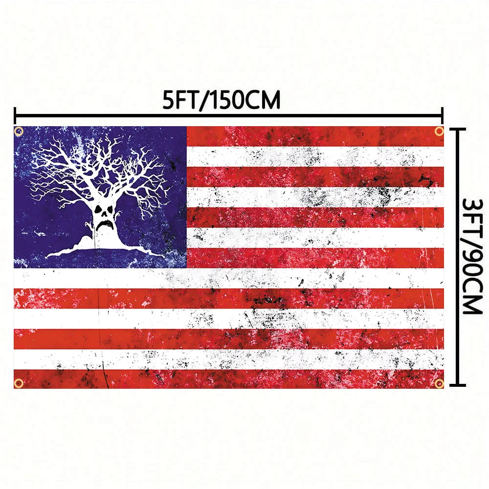 90X150CM Sematary Haunted Mound Harold The Tree Music Art USA Flag Tapestry Wall Hanging Bed Room Bar Aesthetic Room Decor