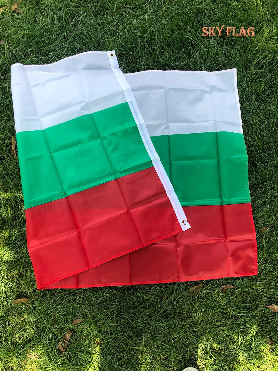 SKY FLAG Bulgarian National Flags 90x150cm Polyester Europe EU White Green Red bg bgr bulgaria flag