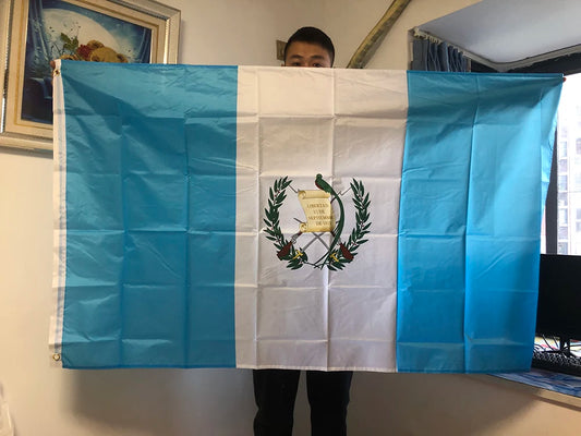 90x150cm Guatemala flag 3x5 Feet Super Poly football FLAG Indoor Outdoor Polyester hanging Flag