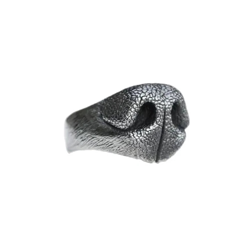 Dog Nose Animal Noses Retro Creative Ring For Men Women Open Ring Handmade Unisex Jewelry Accessories Gift For Lovers