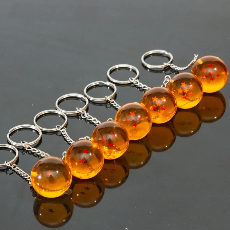 Anime Dragon Ball Series Keychain Charms Accessories 1 2 3 4 5 6 7 Star Dragon Balls Cosplay Keyring Pendant Holder Toys Gifts