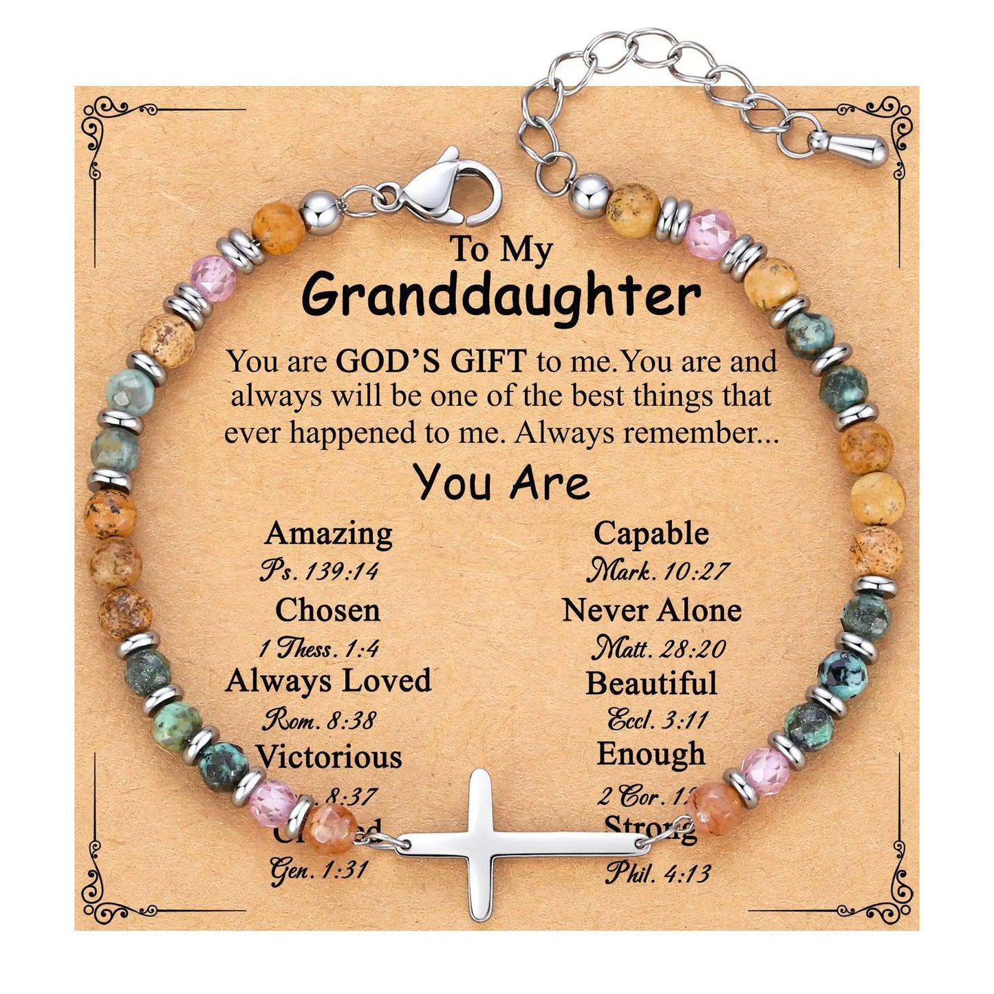Cross Bracelet for Women, Steel Birthday Christian Confirmation Baptism Easter Unique Gift for Girls Friends Daughter Mom Sister