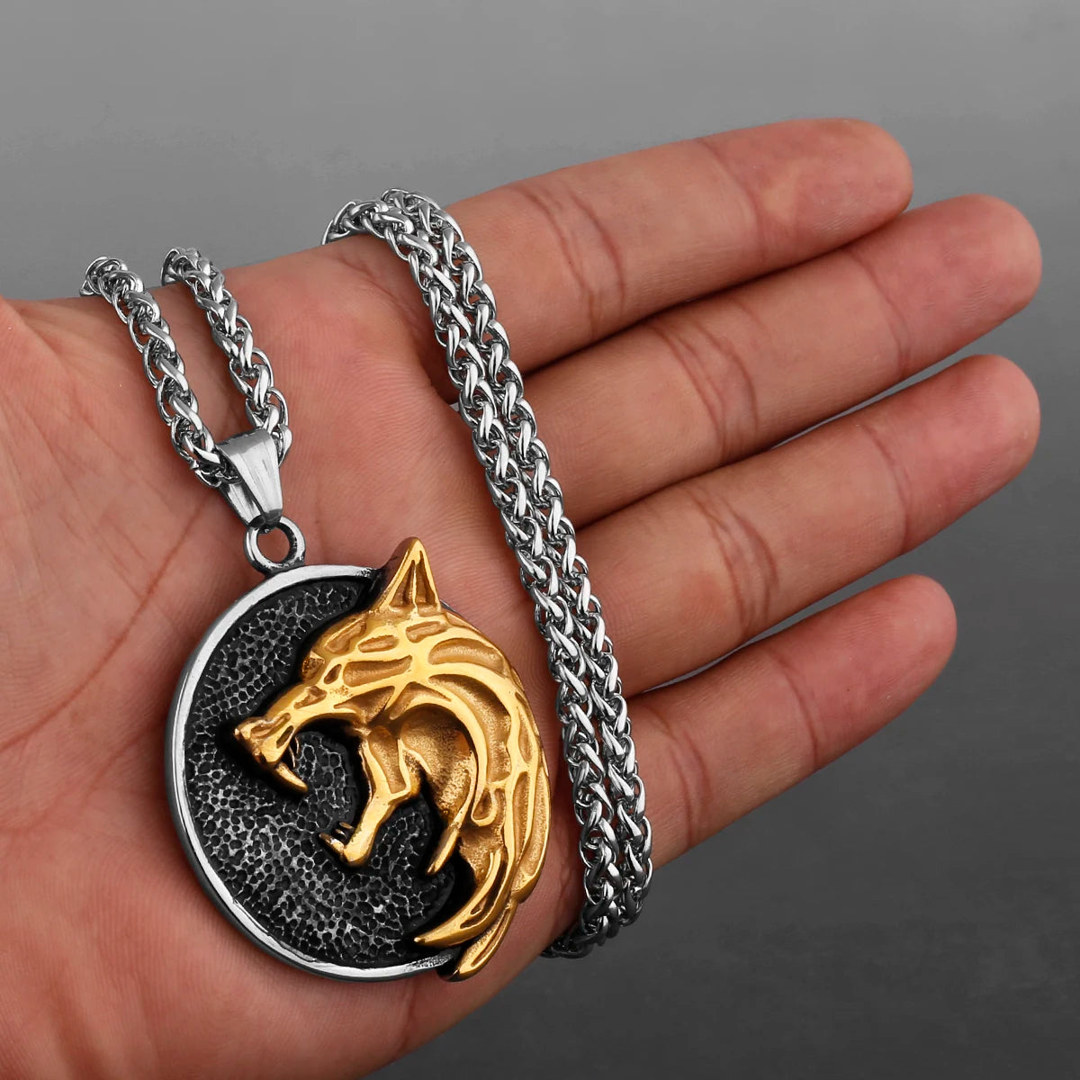 Viking Style Various Wolf Head Runes Original Stainless Steel Material Unisex Necklace Pendant Birthday Gift Factory Wholesale WJ 110