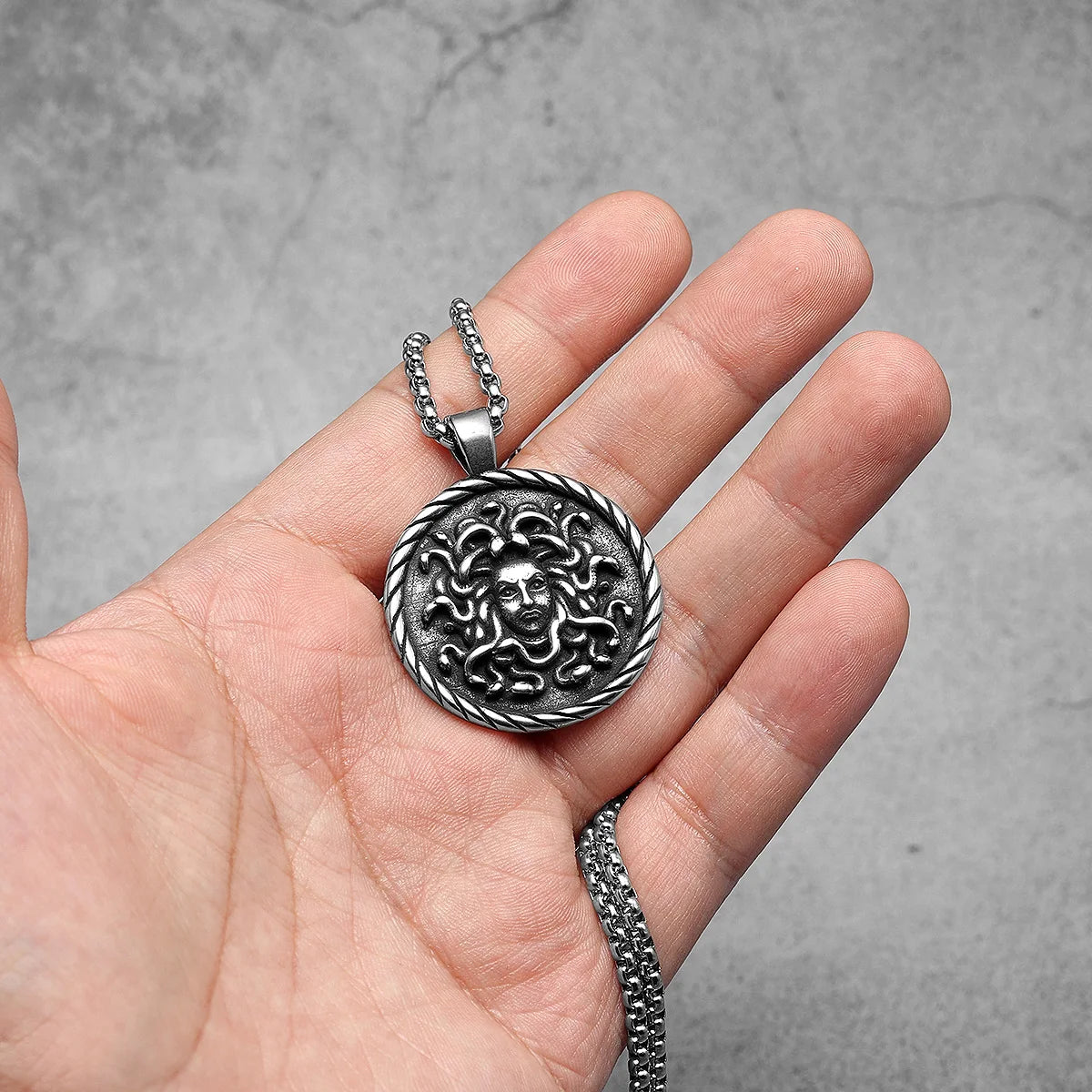Retro Snake Medusa Stainless Steel Men Necklaces Pendant Chain Punk For Women Fashion Jewelry Gifts Wholesale Dropshiping