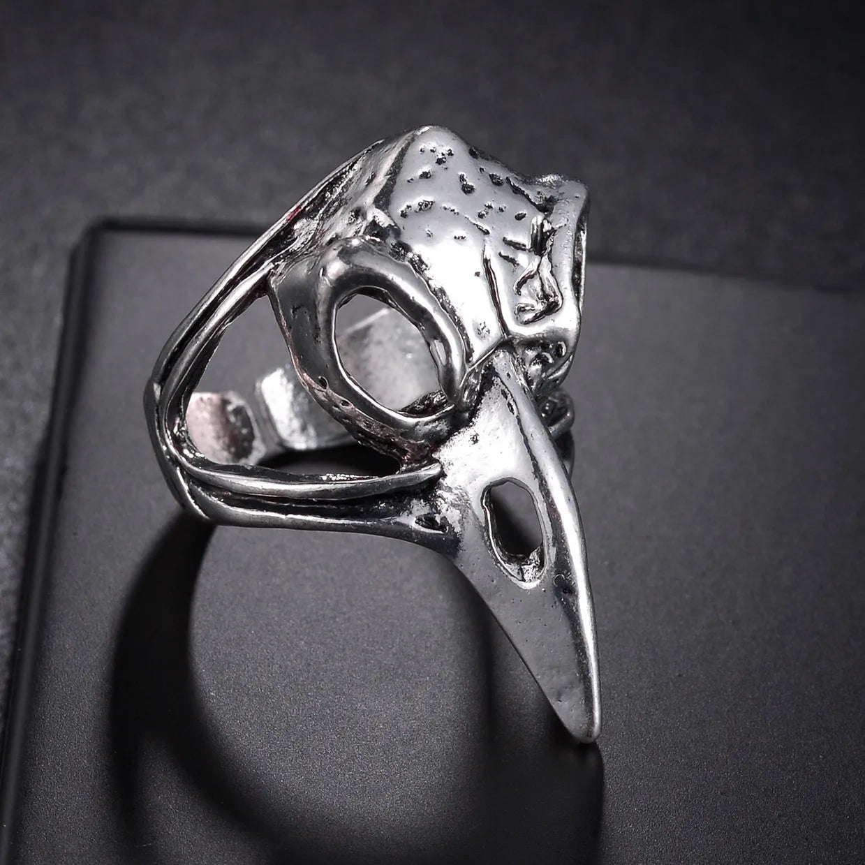 NEW Men's Rings Vintage crow Raven Head Ring for Teens Animal Jewelry Gift Drop shipping Silver