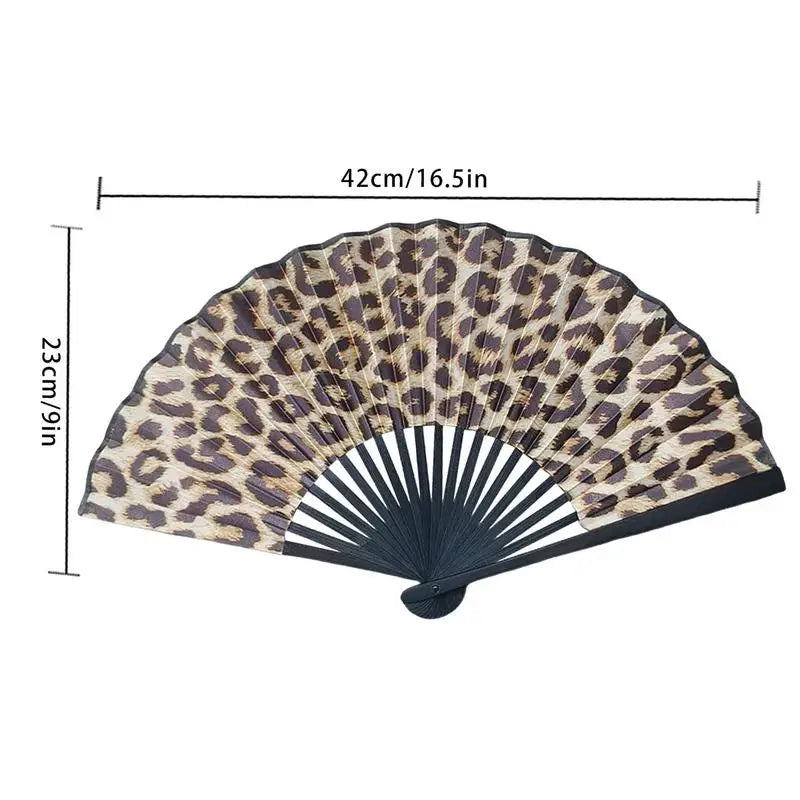 Chinese Style Pattern Hand Held Fans Bamboo Satin Cloth Folding Handheld Folded For Church Wedding Hand Fan Cool Bamboo Hand Fan