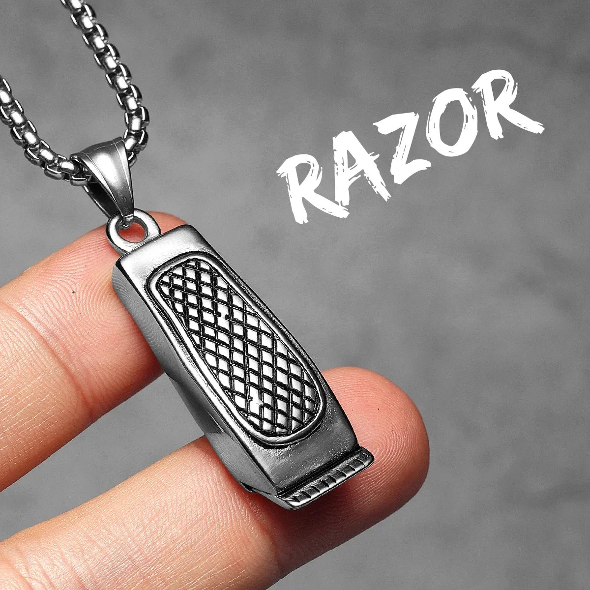 Barber Scissors Shaver Hair Drier Razor Stainless Steel Man Necklaces Pendant Chain For Women Fashion Jewelry Gifts Wholesale