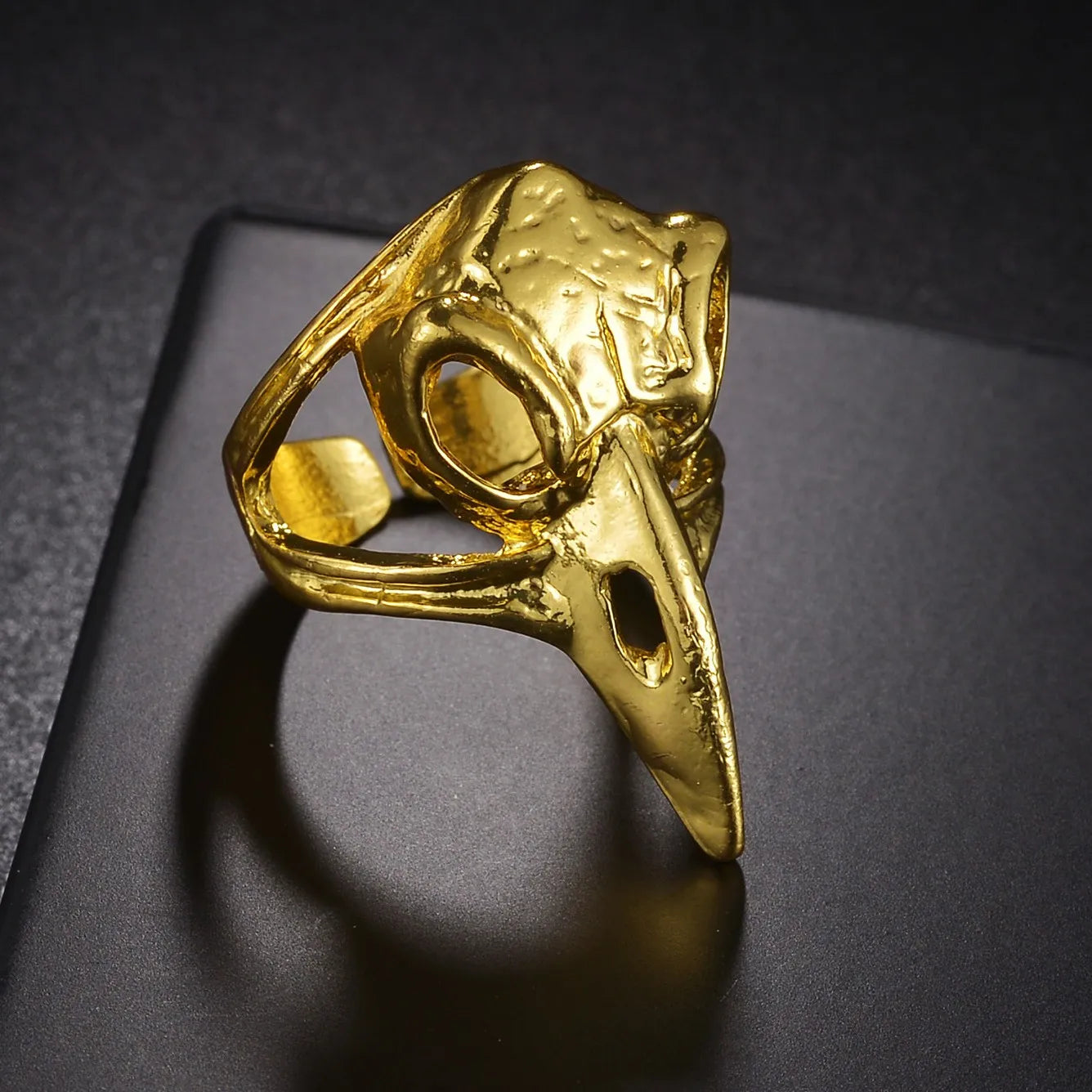 NEW Men's Rings Vintage crow Raven Head Ring for Teens Animal Jewelry Gift Drop shipping Gold