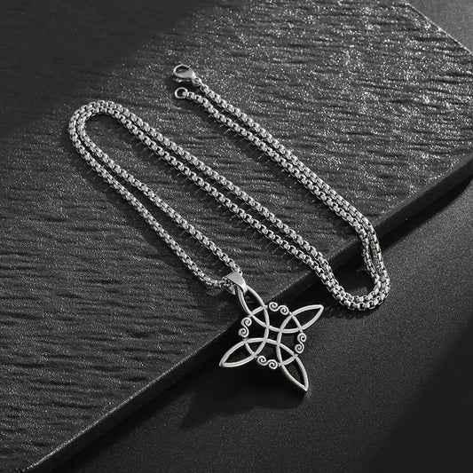 Trinity Irish Witchcraft Witch Knot Pendant Celtic Knot Amulet Necklace for Men Women Fashion Charm Jewelry Gift