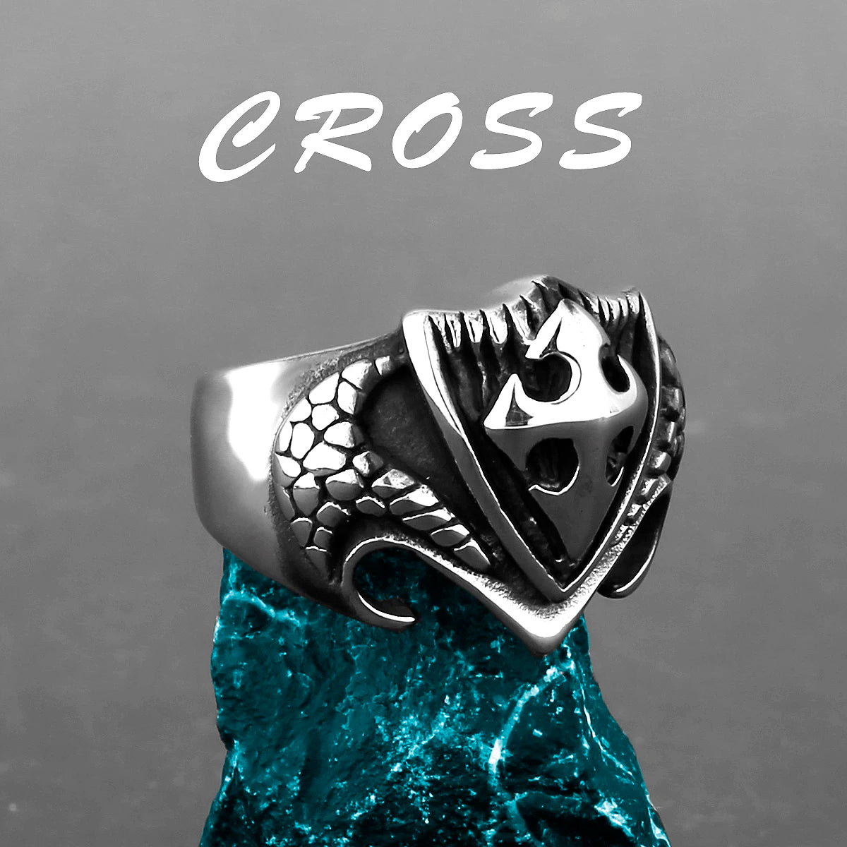 Stainless Steel Catholic Christian Cross Faith Amulet Ring Women Men Unisex Ring Multi Style Finger Jewelry Creative Gift