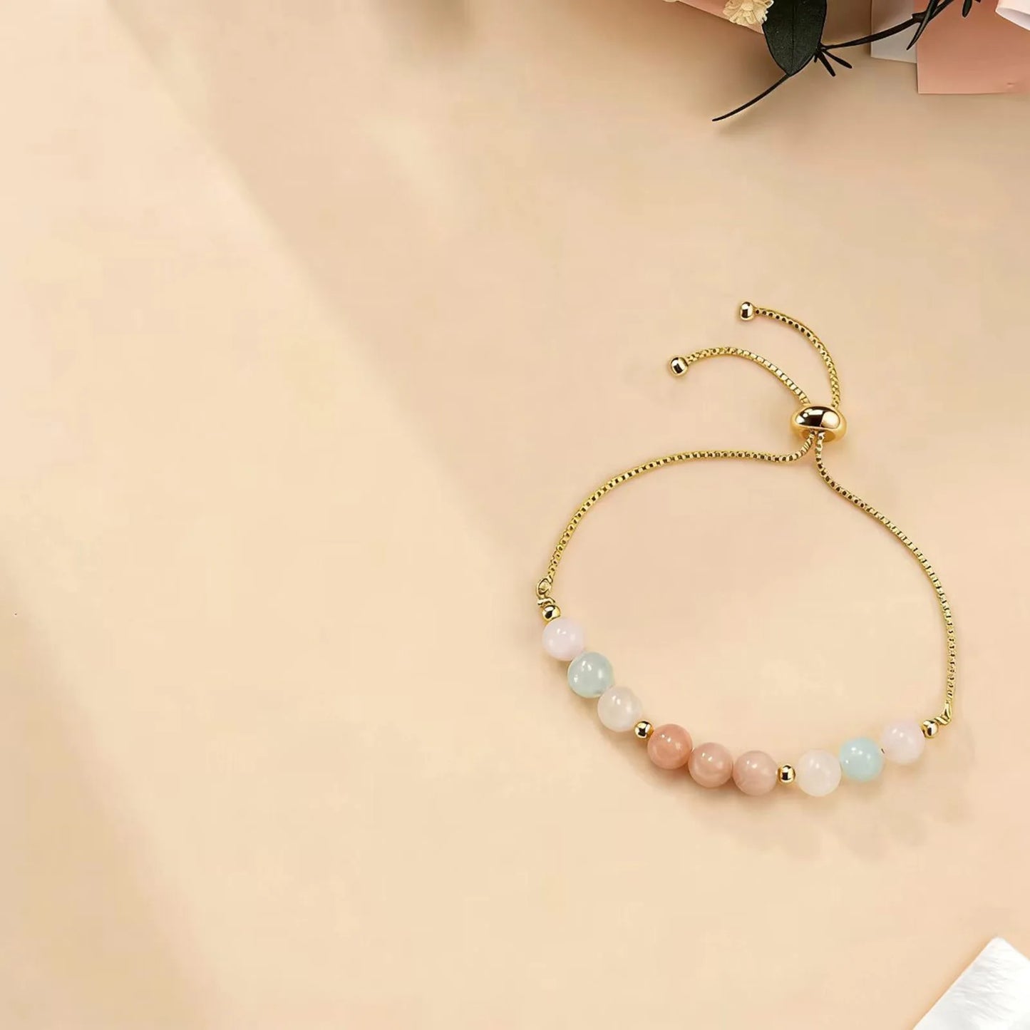 Natural Stone Moonstone Stainless Steel Bracelet Female, Adjustable, Gift for Mother sisters's Anniversary Friendship Jewelry