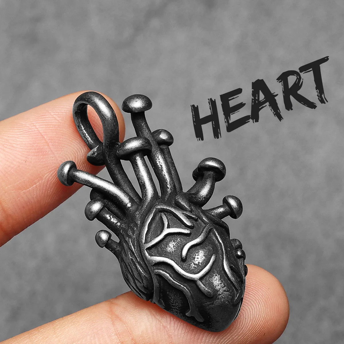 Retro Heart Model Stainless Steel Men Necklaces Pendant Chain Punk For Women Fashion Jewelry Gifts Wholesale Dropshiping