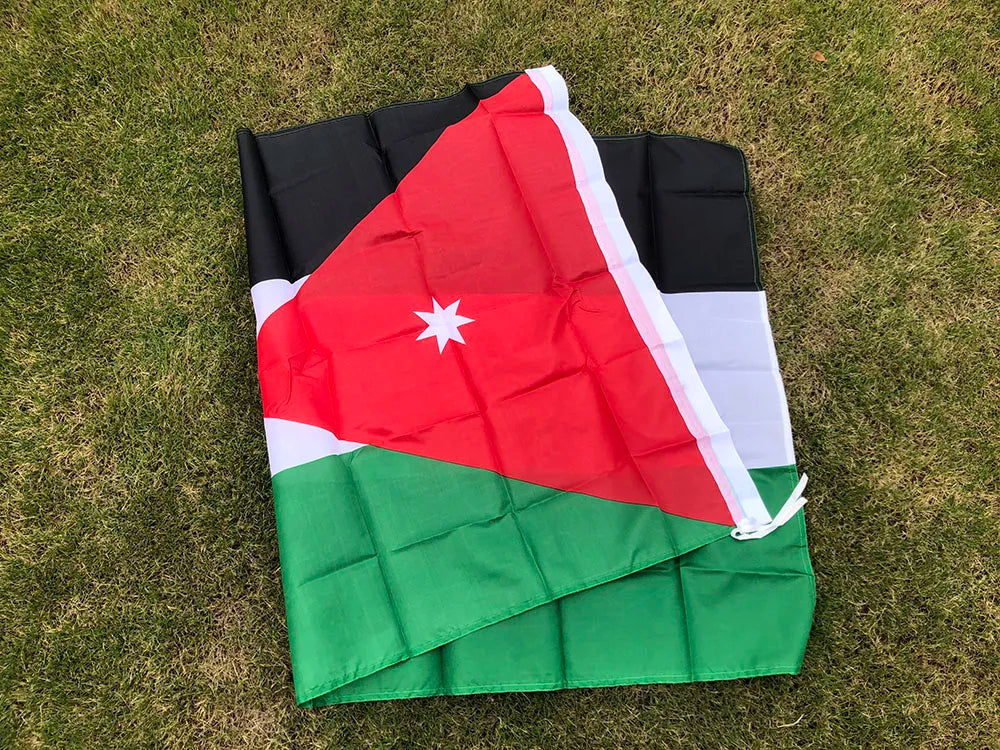 SKY FLAG Jordan flag 90X150cm High Quality Double Sided Printed Polyester Jordan flag hanging banner for decoration