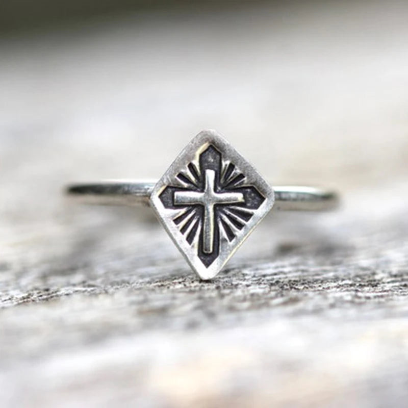 Onlysda Viking Gothic Stainless Steel Geometry Ring Men Wedding Rings Womens Band  Jewelry Gift