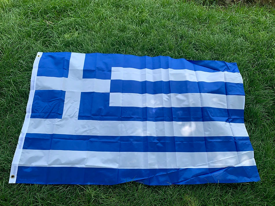 SKY FLAg Greece Flag 3x5ft Greek Hellenic State Country Banner Greece National Banner Hanging polyester Greece Flag