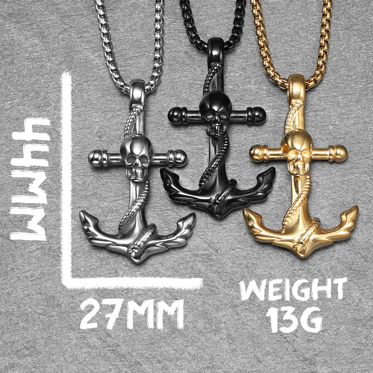 Anchor Sailor Stainless Steel Men Women Necklaces Pendants Chain Vintage Punk Rock Fashion Jewelry Creativity Gift Wholesale