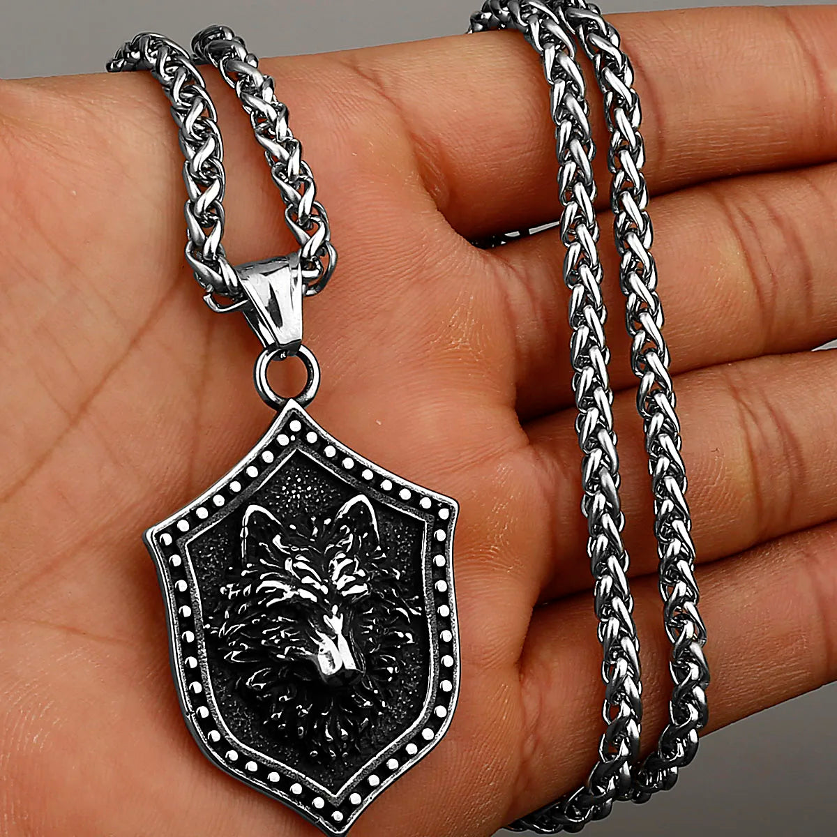 Viking Style Various Wolf Head Runes Original Stainless Steel Material Unisex Necklace Pendant Birthday Gift Factory Wholesale WJ 90
