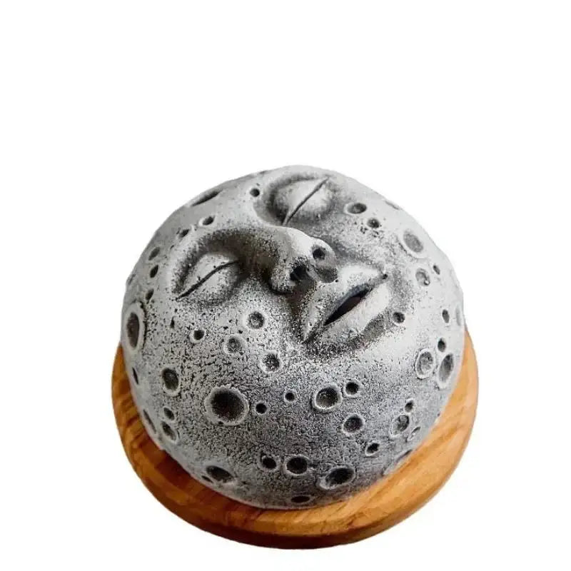 Incense Burner,Incense Burner Holder Unique Moon Face Incense Cone Burner Elevate Meditation Serenity Meets Aromatherapy. as picture show