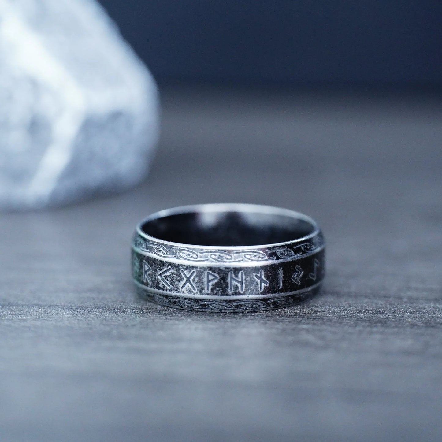 Fashion Vintage Simple Viking Rune Ring for Men Women Stainless Steel Nordic Celtic Knot Rings Couple Amulet Jewelry Wholesale