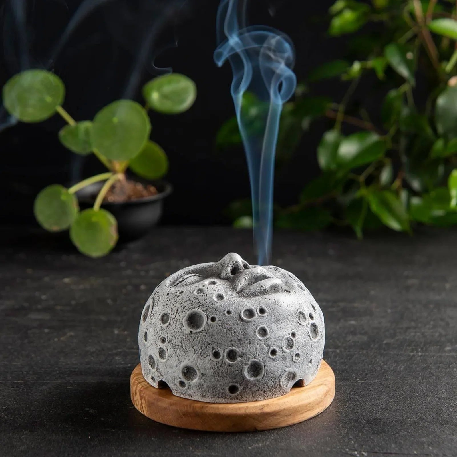 Incense Burner,Incense Burner Holder Unique Moon Face Incense Cone Burner Elevate Meditation Serenity Meets Aromatherapy.