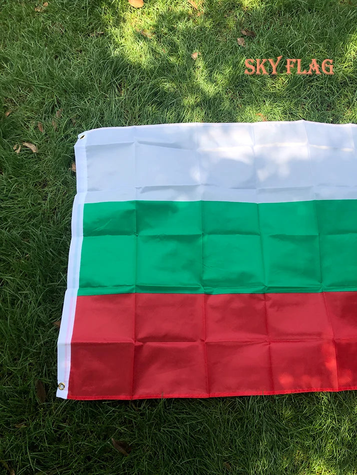 SKY FLAG Bulgarian National Flags 90x150cm Polyester Europe EU White Green Red bg bgr bulgaria flag