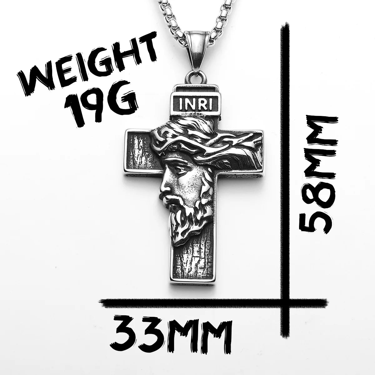 3D Jesus Cross Amulets Stainless Steel Men Necklaces Pendant Chain Punk For Women Fashion Jewelry Gifts Wholesale Dropshiping