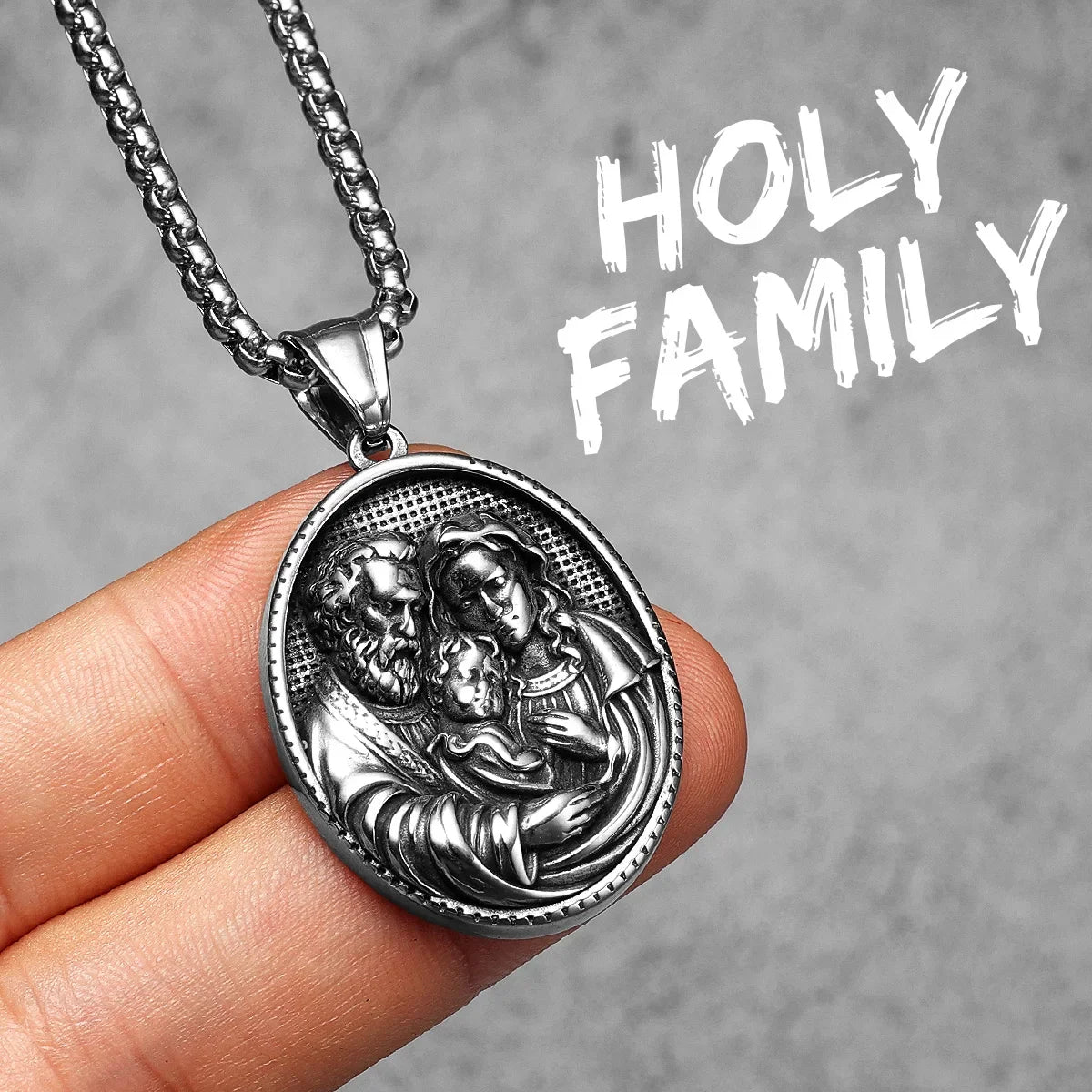 Catholic Padre Pio Powerful Amulet Stainless Steel Men Necklace Pendant Chain Vintage Cool For Women Jewelry Gifts Wholesale