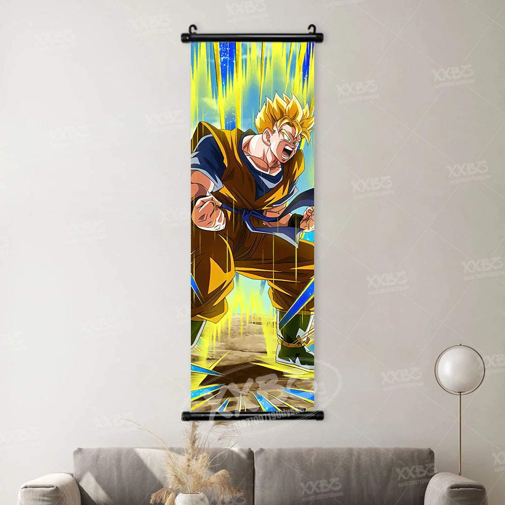 Dragon Ball Picture Recoome Anime PosterS Captain Ginyu Scrolls Painting Majin Buu Wall Art Gotenks Home Decor Goku Wallpaper qlz30-14 CHINA