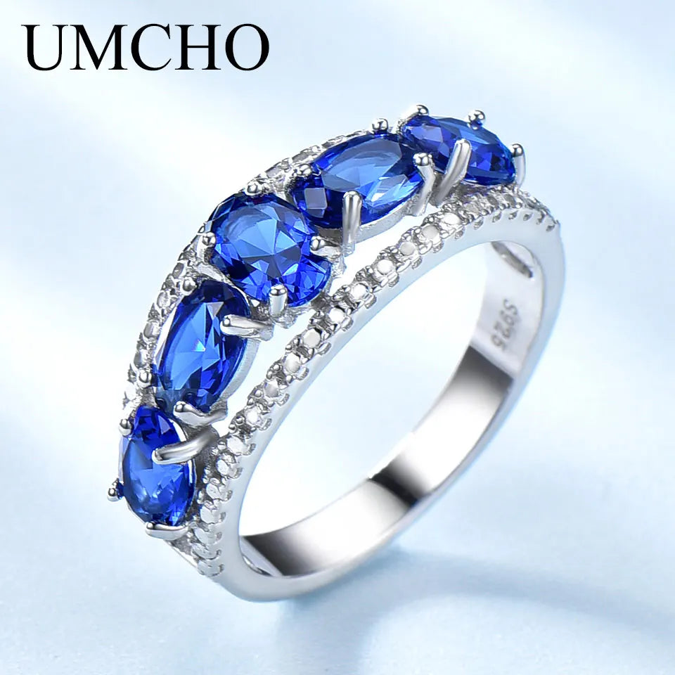 Nano Sapphire Ring Oval 4*6mm Rings S925 Silver Ring Engagement Ring Gifts for Women