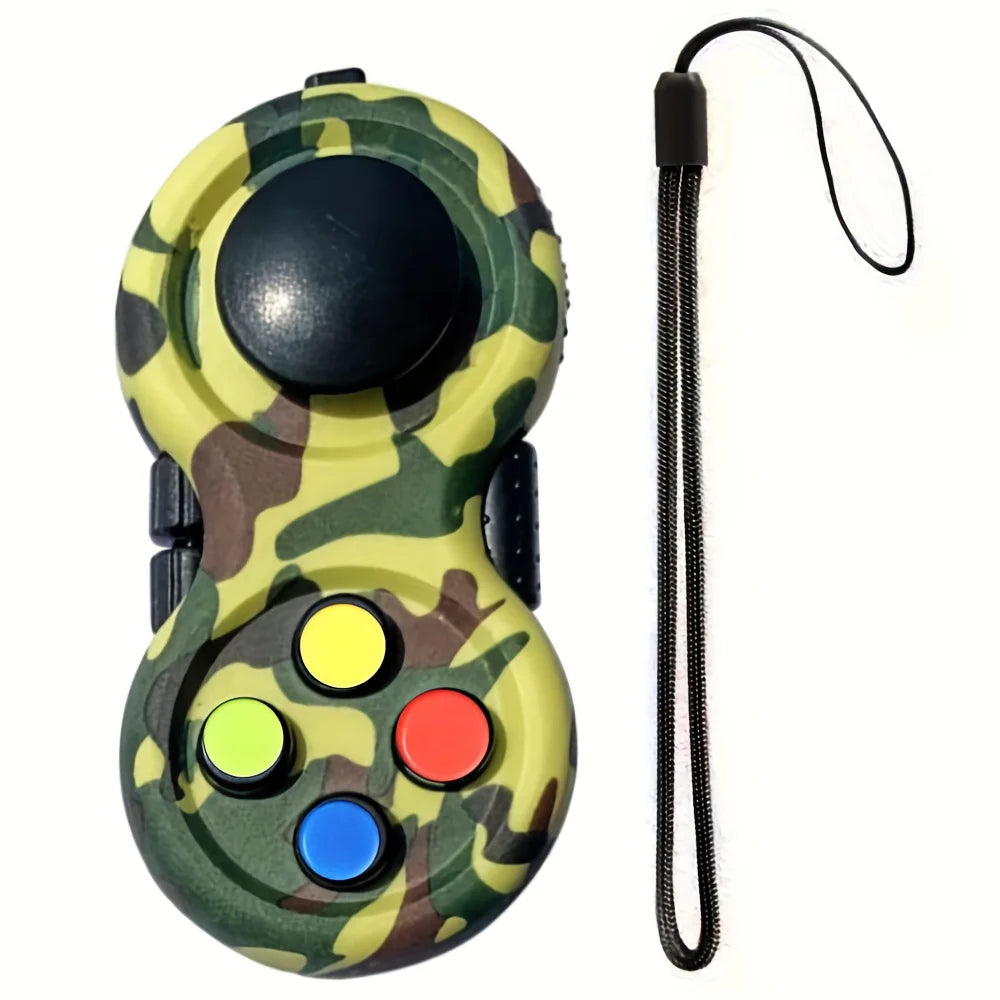 Fidget Pad with 8 Fidget Functions, Fidget Controller camouflage green