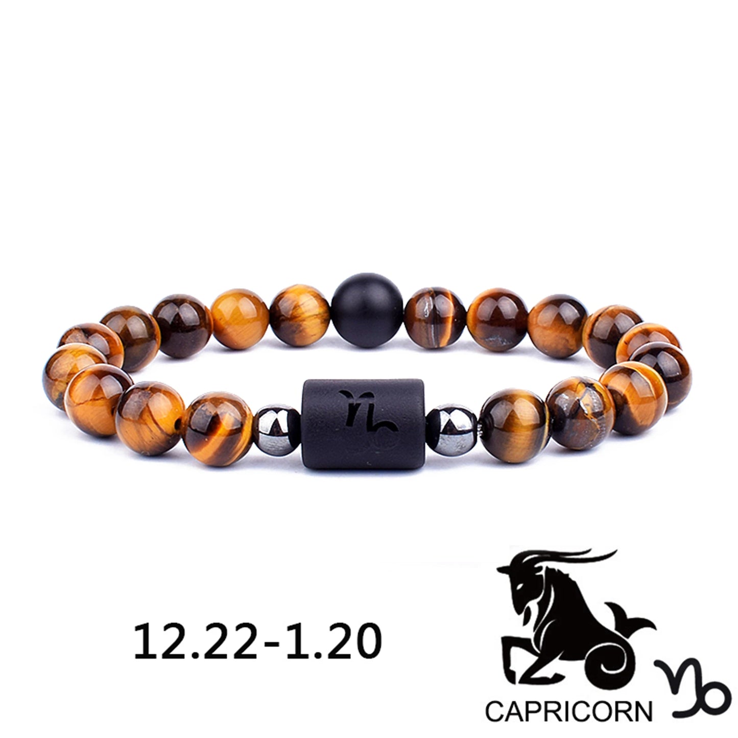 12 Zodiac Signs Constellation Charm Bracelet Men Women Fashion Tiger Eye Stone Beaded Bracelets Virgo Leo Libra Couple Jewelry