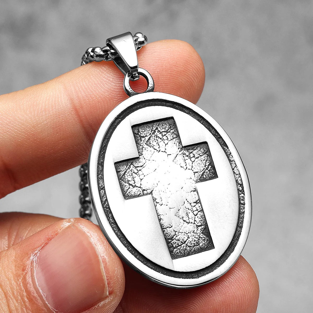 Cross Prayer Praying Hands Stainless Steel Men Necklaces Pendant Chain Punk for Women Fashion Jewelry Gift Wholesale Dropshiping