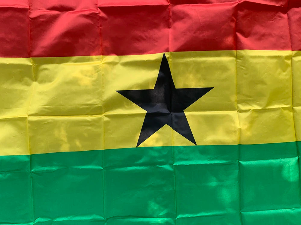 SKY FLAG  Ghana Flag 150x90cm high quality Polyester hanging Ghana National Flags Double Sided Printed Ghana Flag Banner
