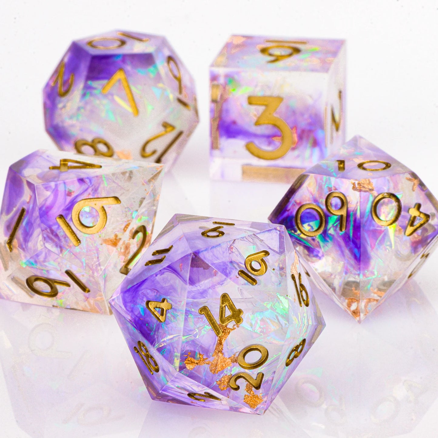 Handmade Polyhedral Dice Set for Dungeons and Dragons, d and d dice, Sharp Edged Resin D&D Dice Set, Resin Dice Set DnD AD03 CHINA