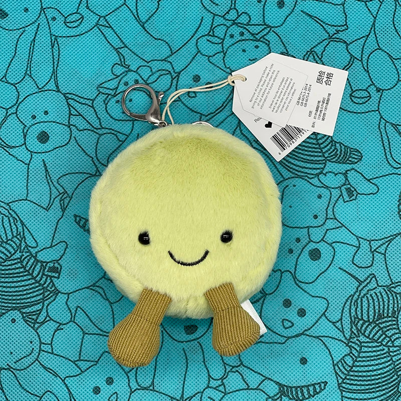 Golf Ball Plush Keychain, Jellyfish Keychain, Macaron Plush Toy, Cherry, Black Storm Cloud Plush JC Bag Charm
