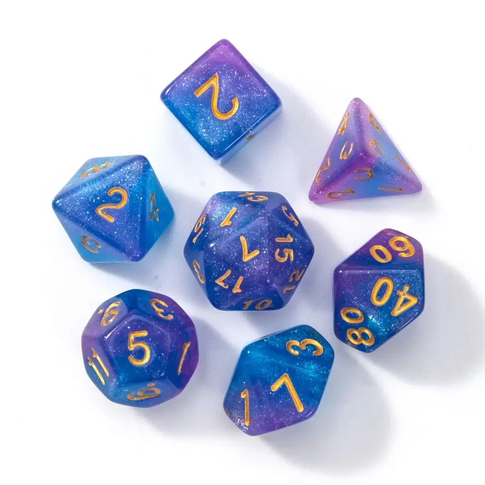 Multi-Sided 7-Die Dice Set Game Dice For TRPG DND Accessories Polyhedral Dice For Board Card Game Math Games style 1