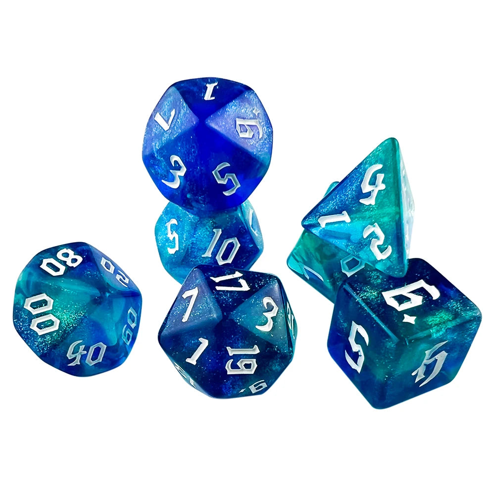 dnd dice 7pc/set Blue