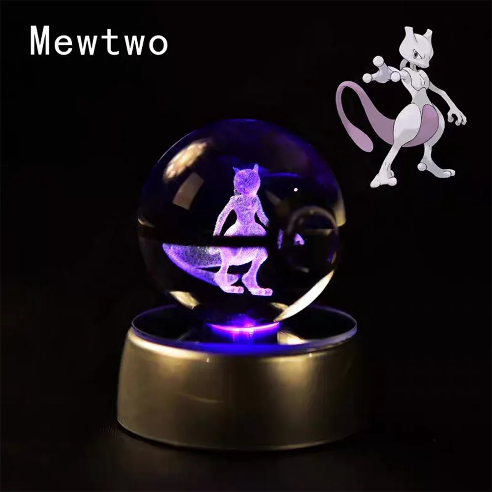 3D Pokemon Crystal Ball LED Night Light