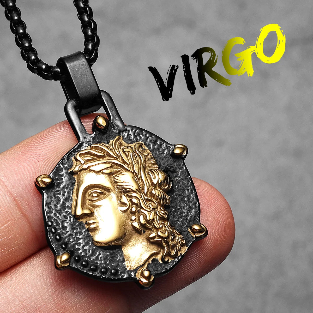 Twelve Constellations Stainless Steel Man Necklaces Pendant Chain Couple Gifts Women Fashion Jewelry Gifts Wholesale Dropshiping